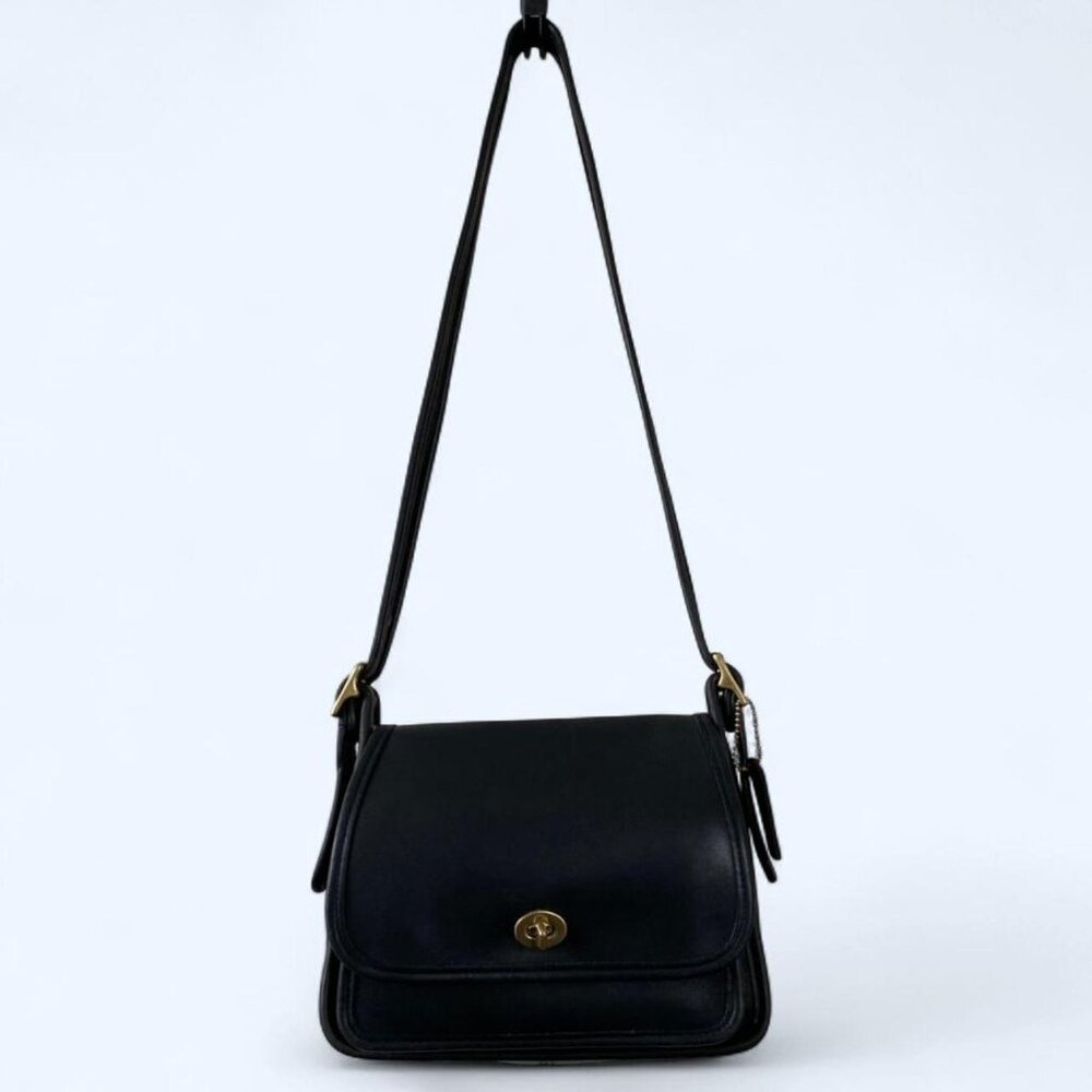Restored Vintage Coach Rambler's Legacy Bag No. 9061 Black Leather - Picture 3 of 7